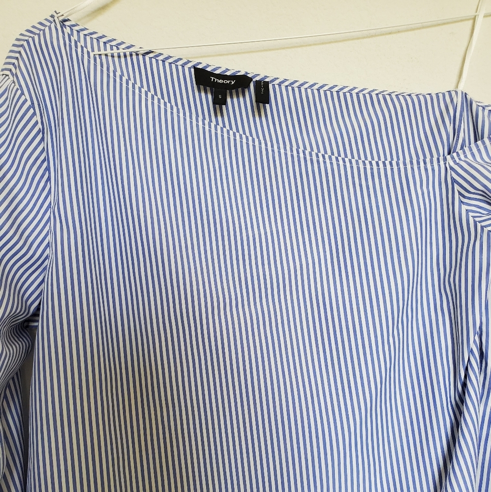 NWOT Theory Dalton Stripe Ulrika Top in Size Small - Picture 7 of 15